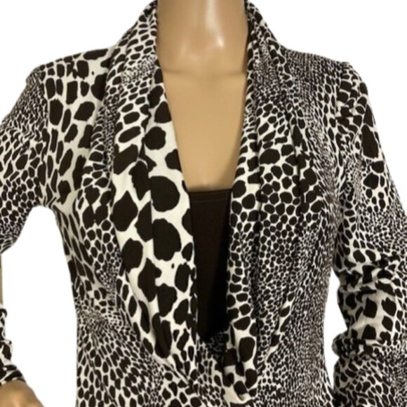 Joseph Ribkoff Animal Print Cowl Neck Tunic Top - Picture 5 of 8